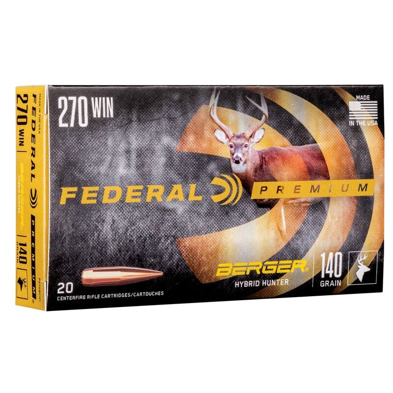 Federal Premium Berger Hybrid Hunter 270 Win 140 Gr Box of 20 — Go Tenda