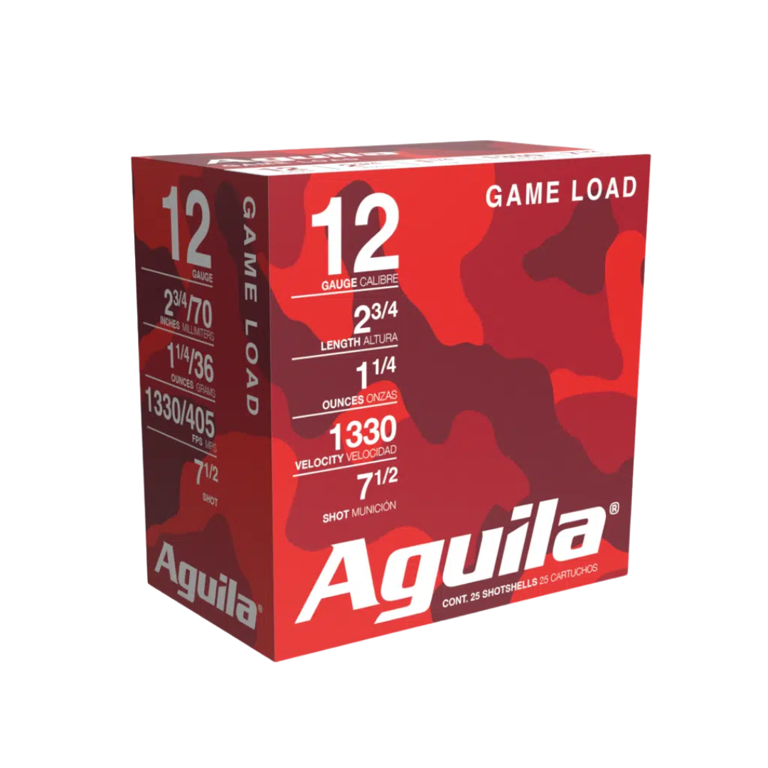 Aguila High Velocity 12 Ga, 2-3/4″,  1-1/4 oz #7.5 Shot Box of 25 — Go Tenda