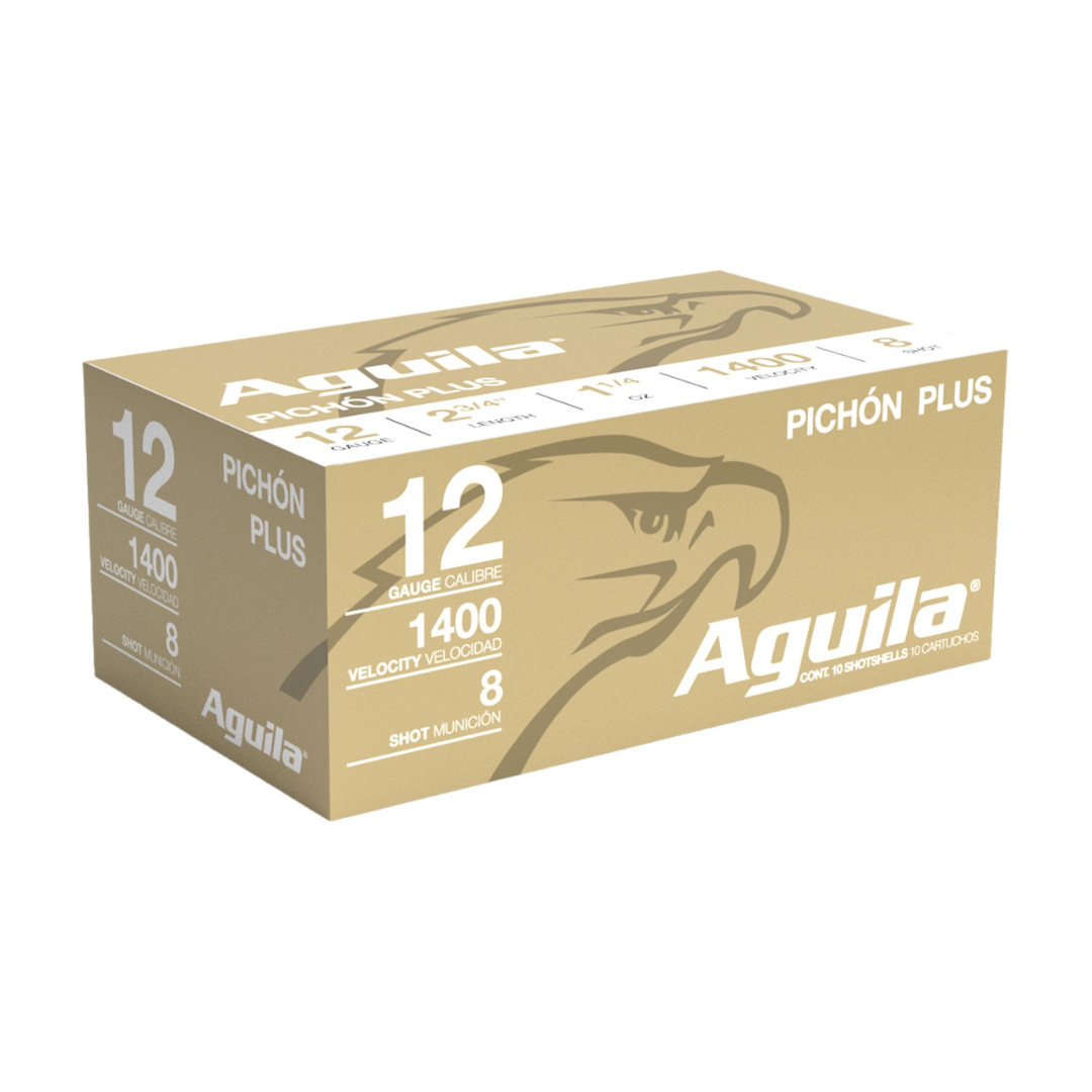 Aguila Pichon Plus 12 Ga, 2-3/4″, 1-1/4 oz #8 Shot Box of 10 — Go Tenda