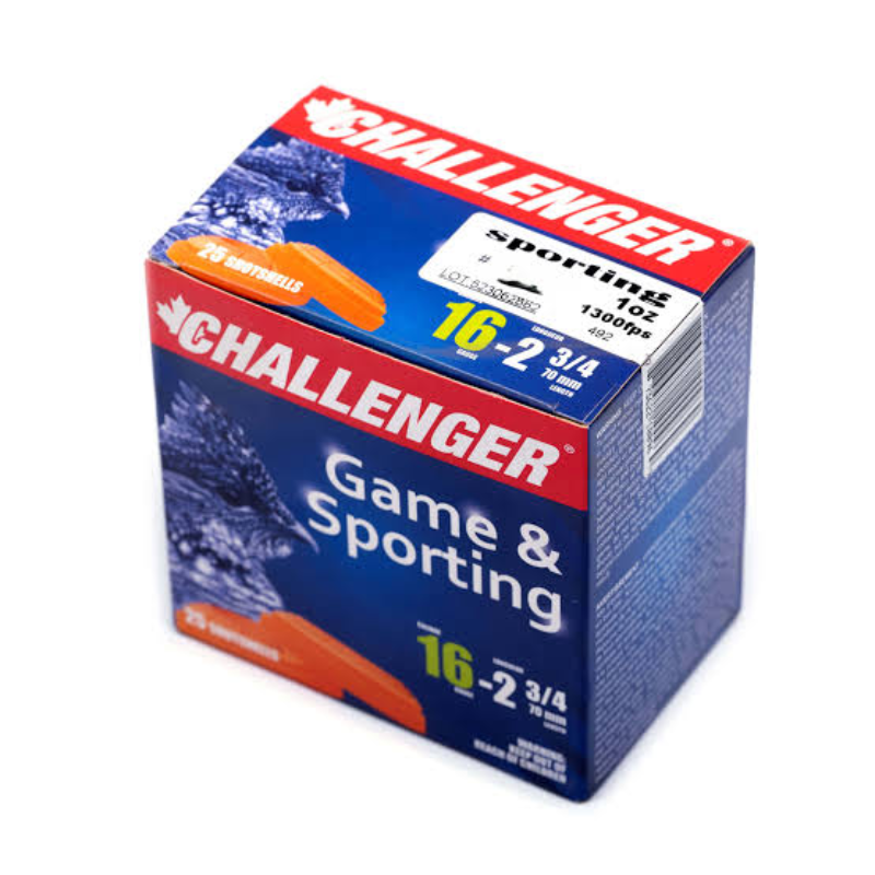 Challenger Sporting Target Load 16 Ga, 2-3/4″, 1oz, #7.5 Box of 25 — Go Tenda