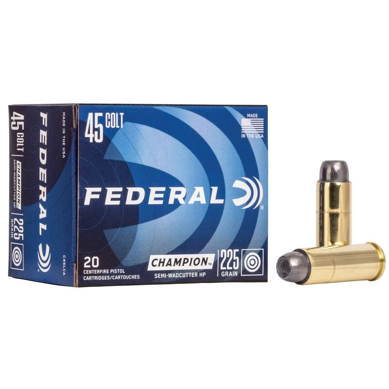 Federal Champion Training 45 Colt 225 Gr Semi-Wadcutter HP Box of 20 — Go Tenda