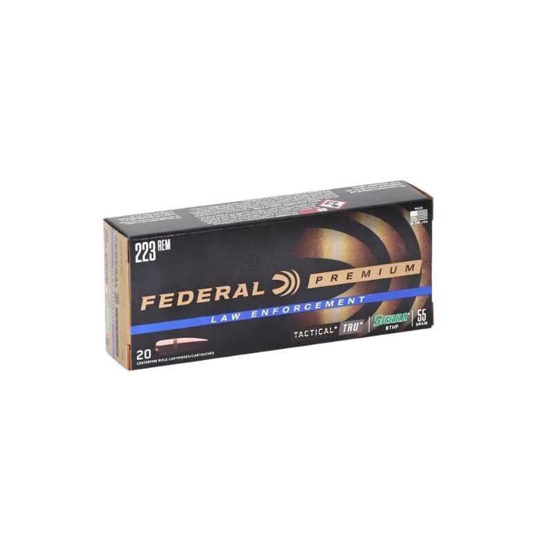 Federal Law Enforcement Tactical TRU 223 Rem 55 Gr Sierra GameKing BTHP Box of 20 — Go Tenda