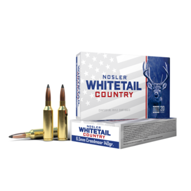 Nosler Whitetail Country 6.5 Creedmoor 140 Gr Solid Base Box of 20 — Go Tenda