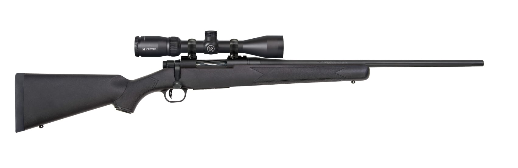 Mossberg Patriot Synthetic 243 Win 22″ Bolt Action Rifle w/ Scope Combo — Go Tenda