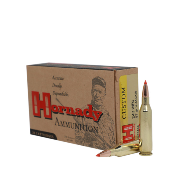 Hornady Custom 243 Win 87 Gr V-MAX Box of 20 — Go Tenda