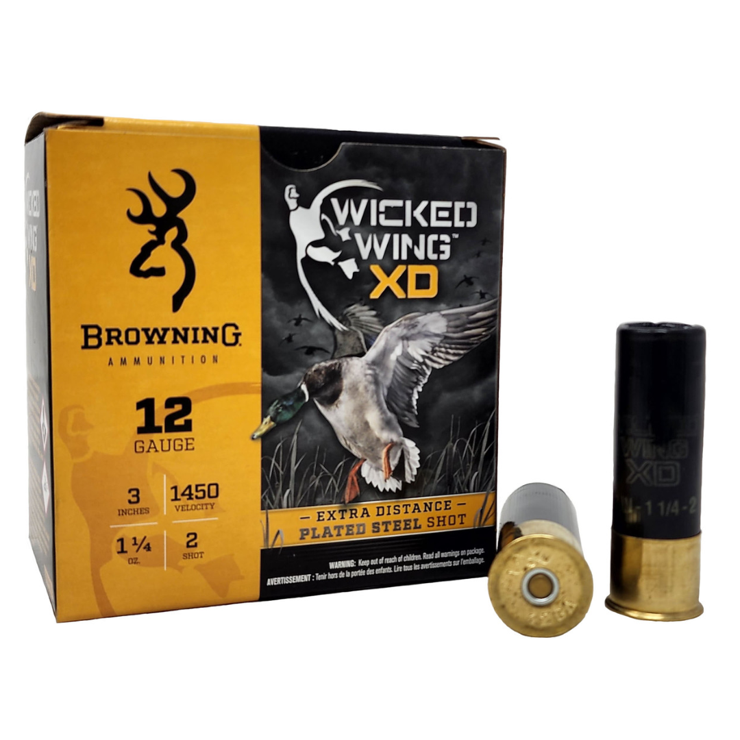 Browning Wicked Wing XD 12 Ga, 3″, 1-1/4 oz #2 Shot Box of 25 — Go Tenda
