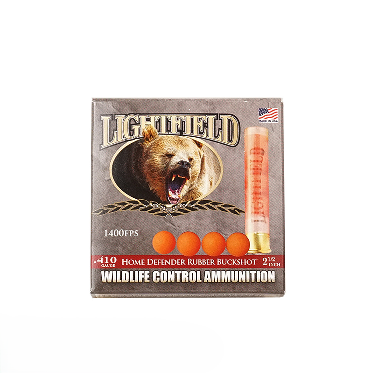 Lightfield Wildlife Control 410 Ga 2-1/2” Rubber Buckshot Box of 5 — Go Tenda