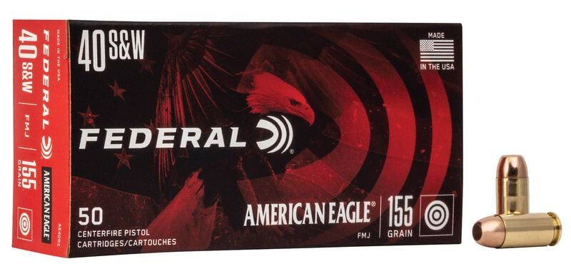 Federal American Eagle 40 S&W 155 Gr FMJ Box of 50 — Go Tenda
