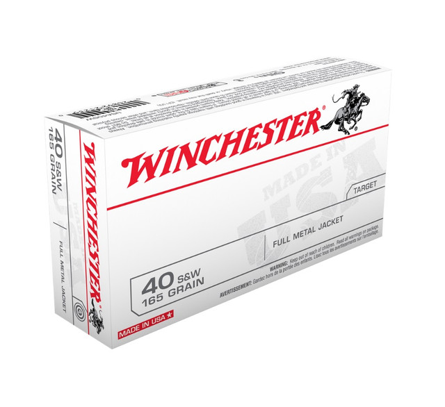 Winchester USA Ammo 40 S&W 165 Gr FMJ Box Of 50 -USA40SW — Go Tenda