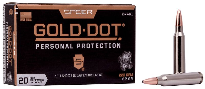 Speer Gold Dot 223 Rem 62 Gr Gold Dot Soft Point 3000 Fps Box of 20 — Go Tenda