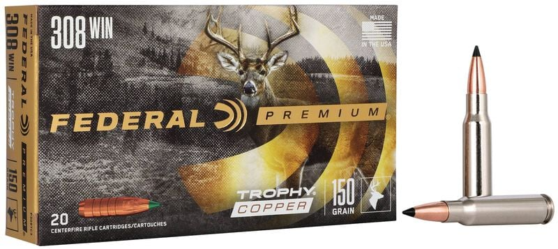 Federal Trophy Copper 308 Win 150 Gr Box of 20 — Go Tenda
