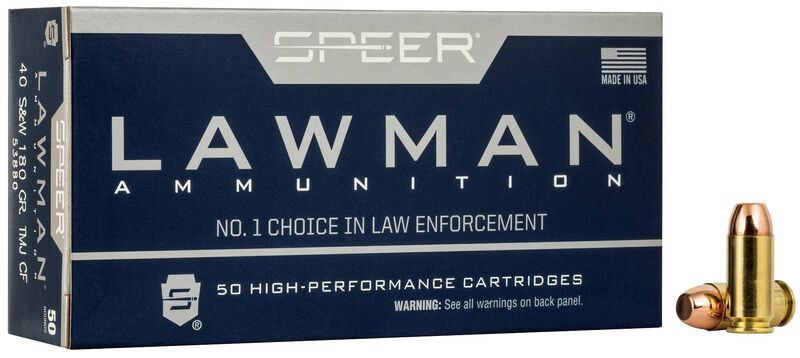 Speer Lawman 40 S&W 180 Gr TMJ Box of 50 — Go Tenda