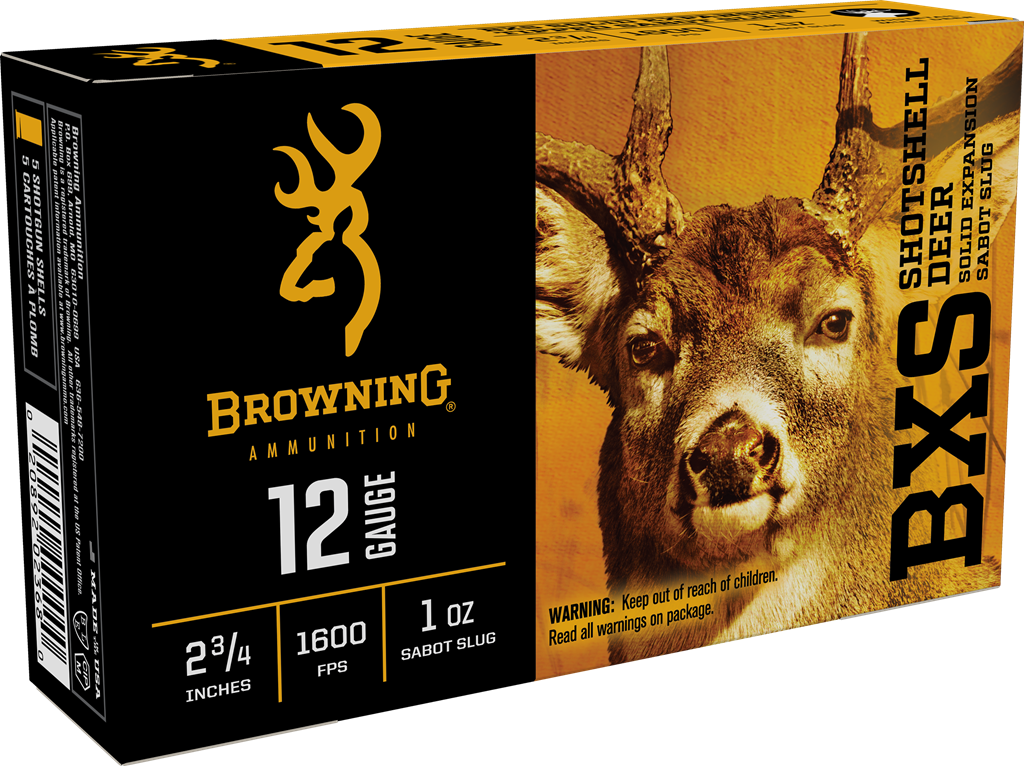 Browning BXS Shotshell Deer 12 Ga, 2.75″, 1 oz Box of 5 — Go Tenda