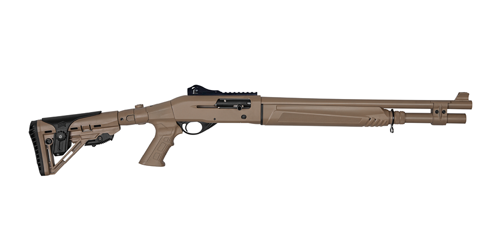 Hunt Group HG12 Law Defence 12 Ga Semi 3″ Cham 20″ Adjustable Stock FDE — Go Tenda