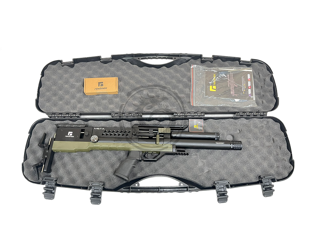 Reximex Meta OD Green .22 Air Rifle REX META OD Green 22 PAL box
