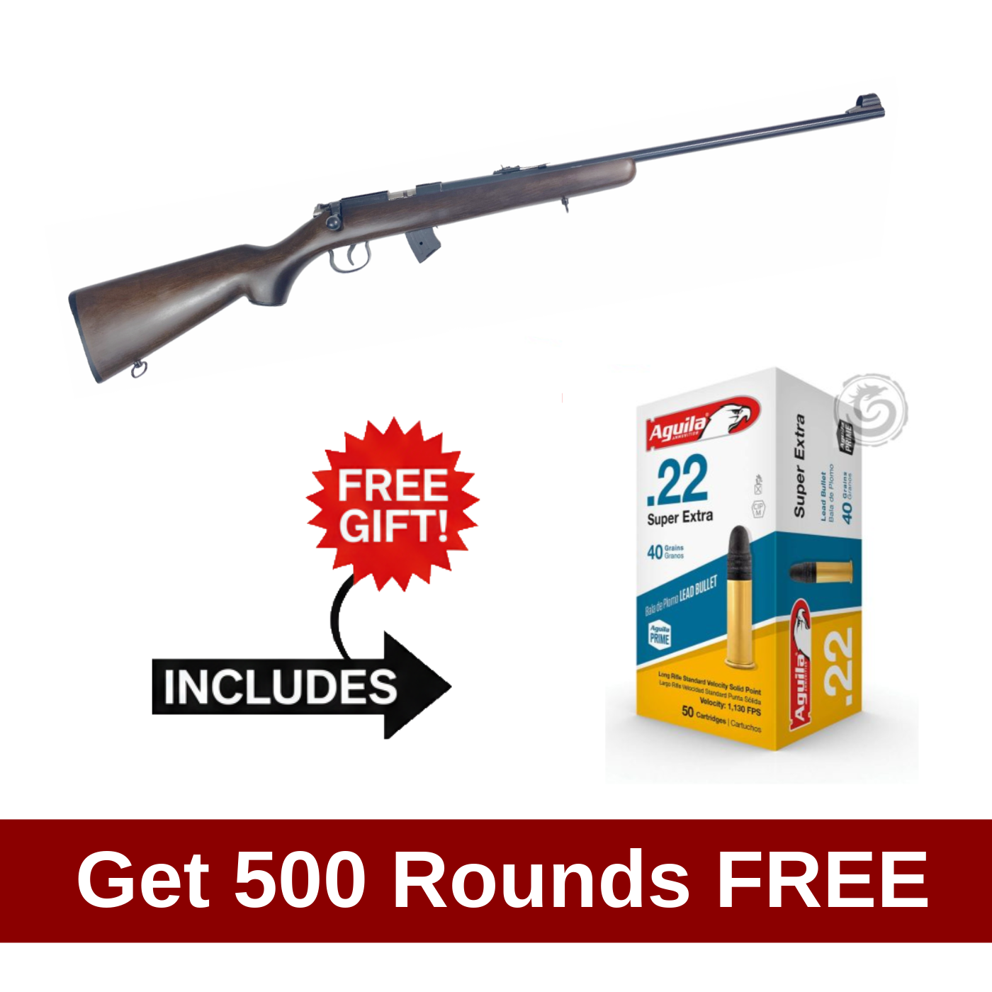 Norinco JW-15A 22 LR Bolt Action Rifle Wood w/Ammo Combo — Go Tenda