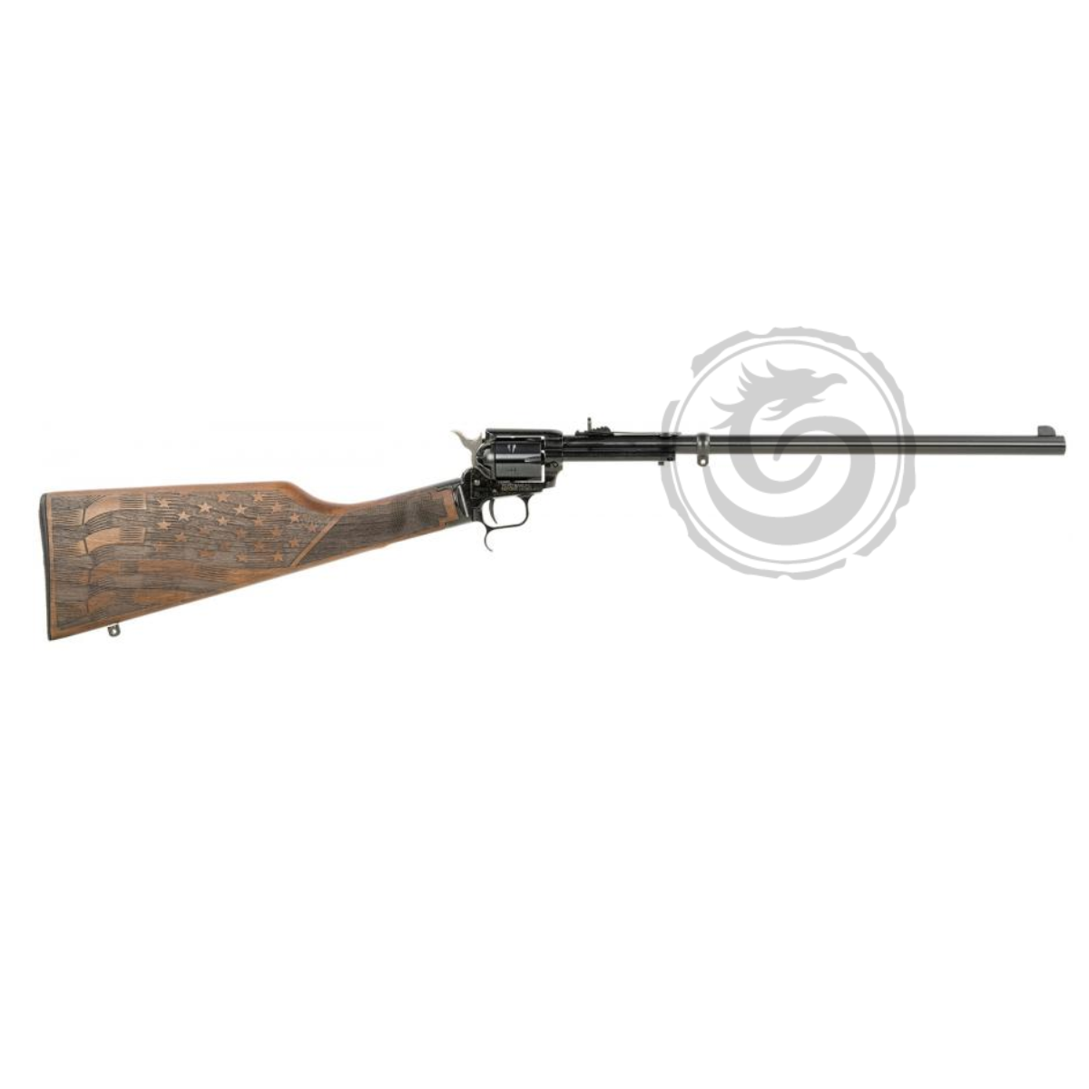 Heritage Rough Rider Rancher 22 LR 16″ US Flag Engraved — Go Tenda