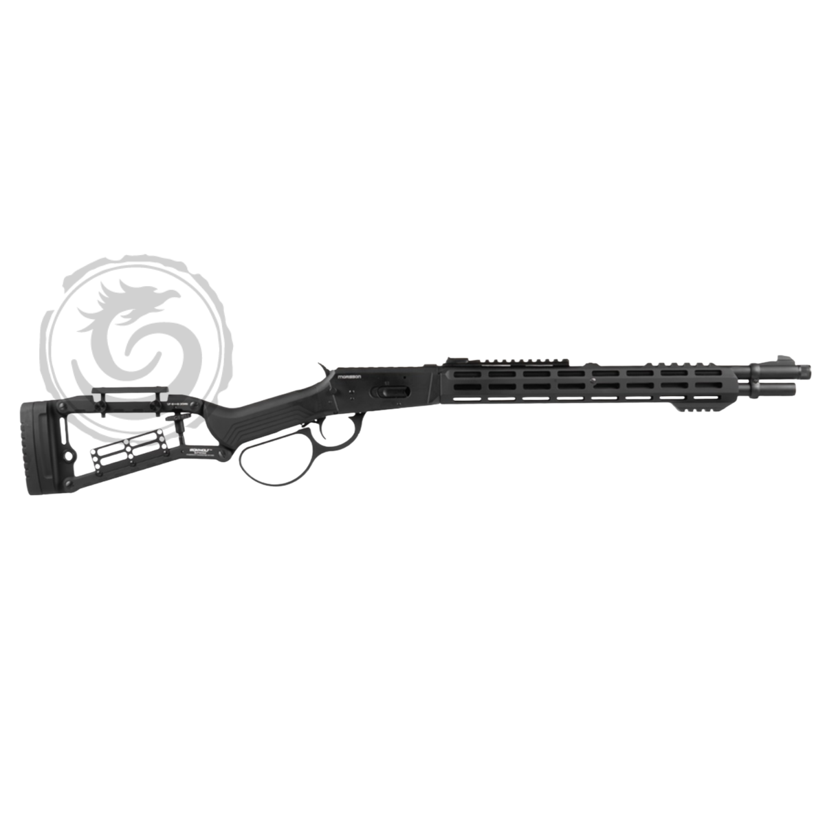 Morisson Lever-Action Iron Wolf 44 Mag 18″ Black Tactical Forend — Go Tenda