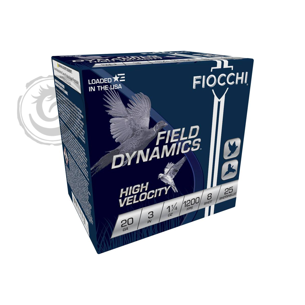 Fiocchi Field Dynamics High Velocity 20 Ga 3″ 1-1/4oz #8 Box of 25 — Go Tenda