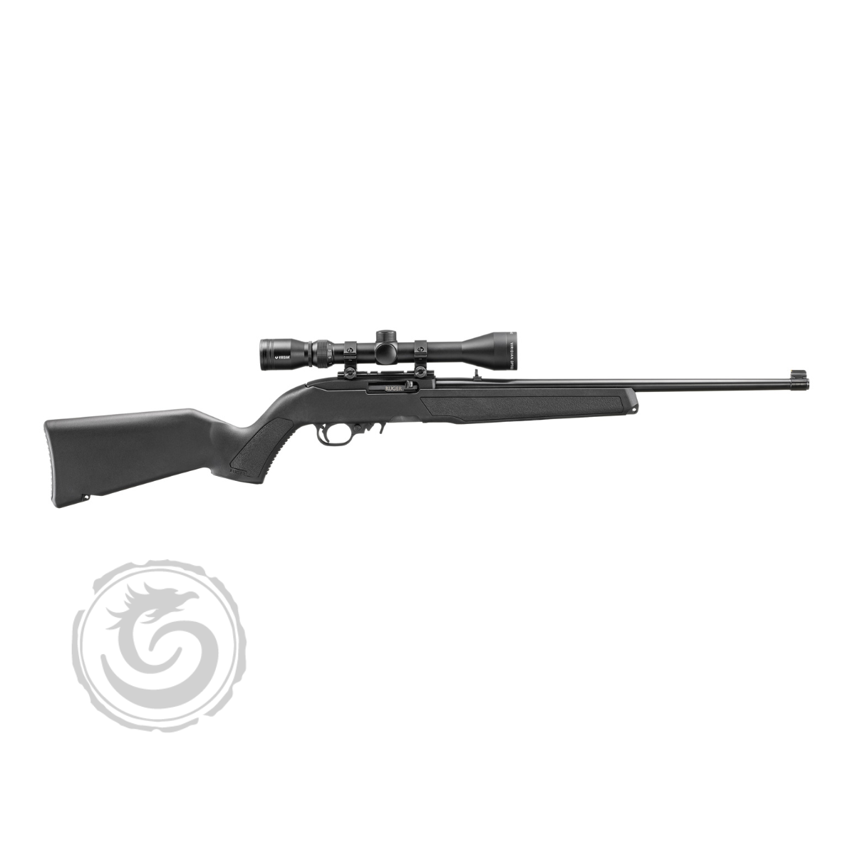 Ruger 10/22 Synthetic 22 LR 16.40″ Barrel Semi-Auto Rifle w/Scope — Go Tenda
