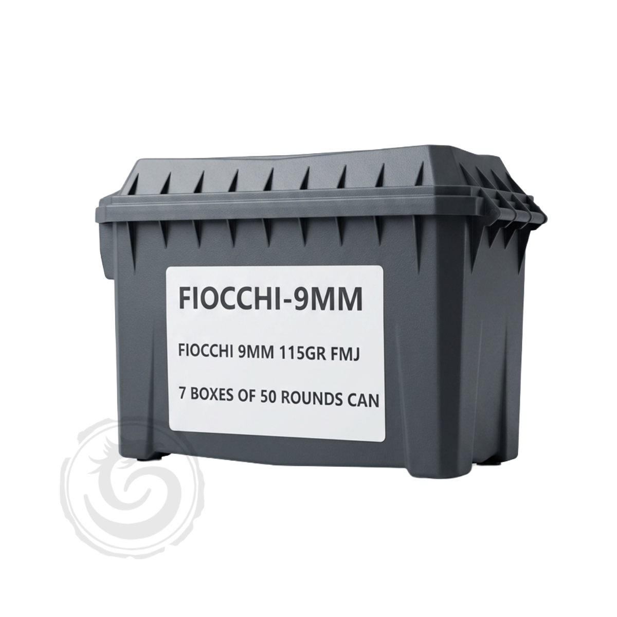 FIOCCHI Brass Cased 9mm 115 Gr FMJ Ammunition Case of 350 — Go Tenda