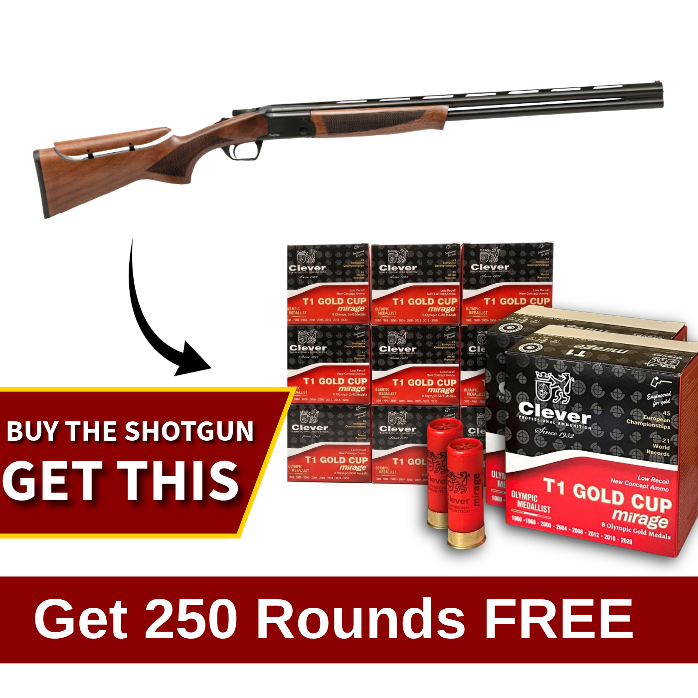 Hunt Group Perfetto O/U 12 Ga 28″ Barrel Adjustable Comb w/Ammo Combo — Go Tenda