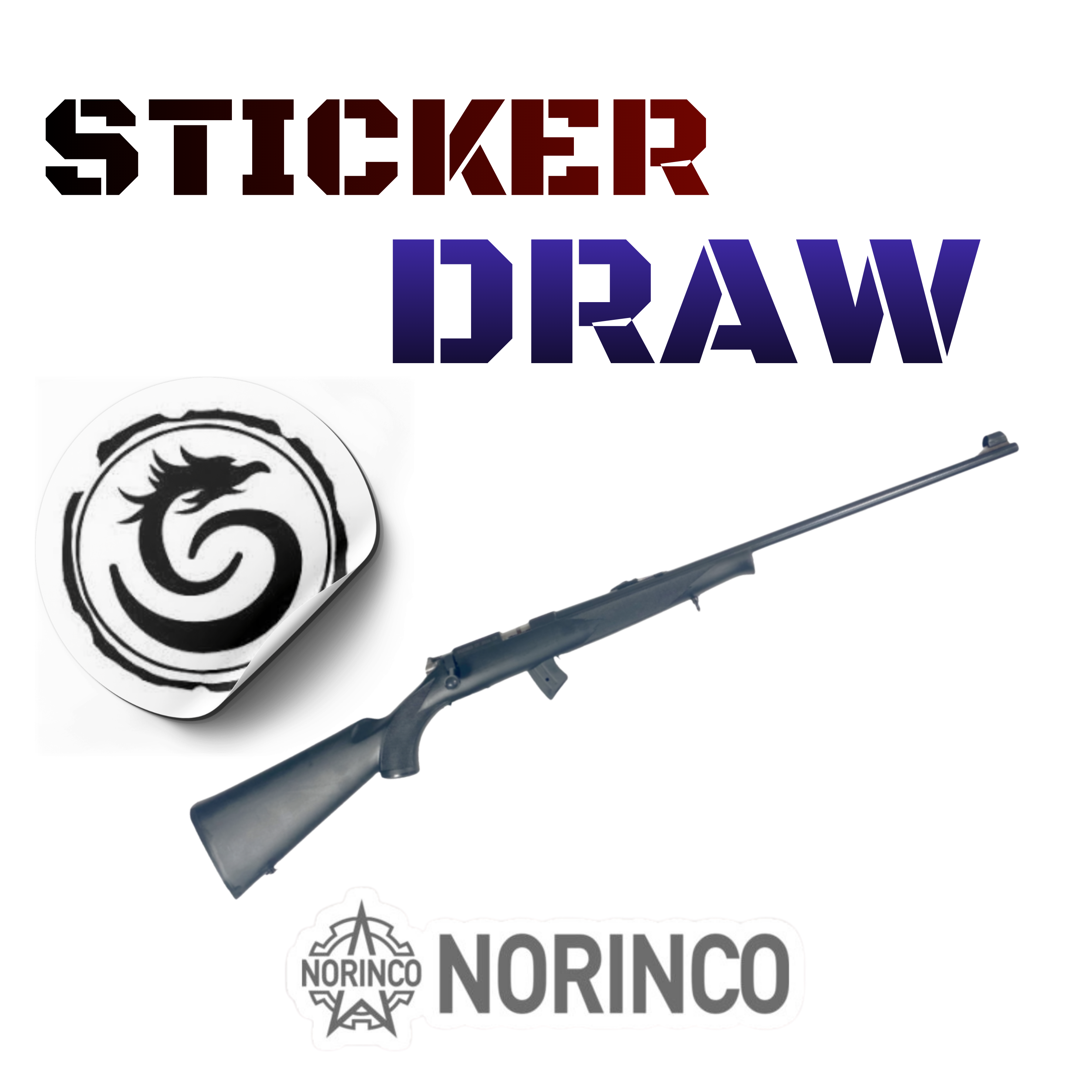 Sticker Draw, Norinco JW-15A Synthetic 22 LR Bolt Action Rifle — Go Tenda
