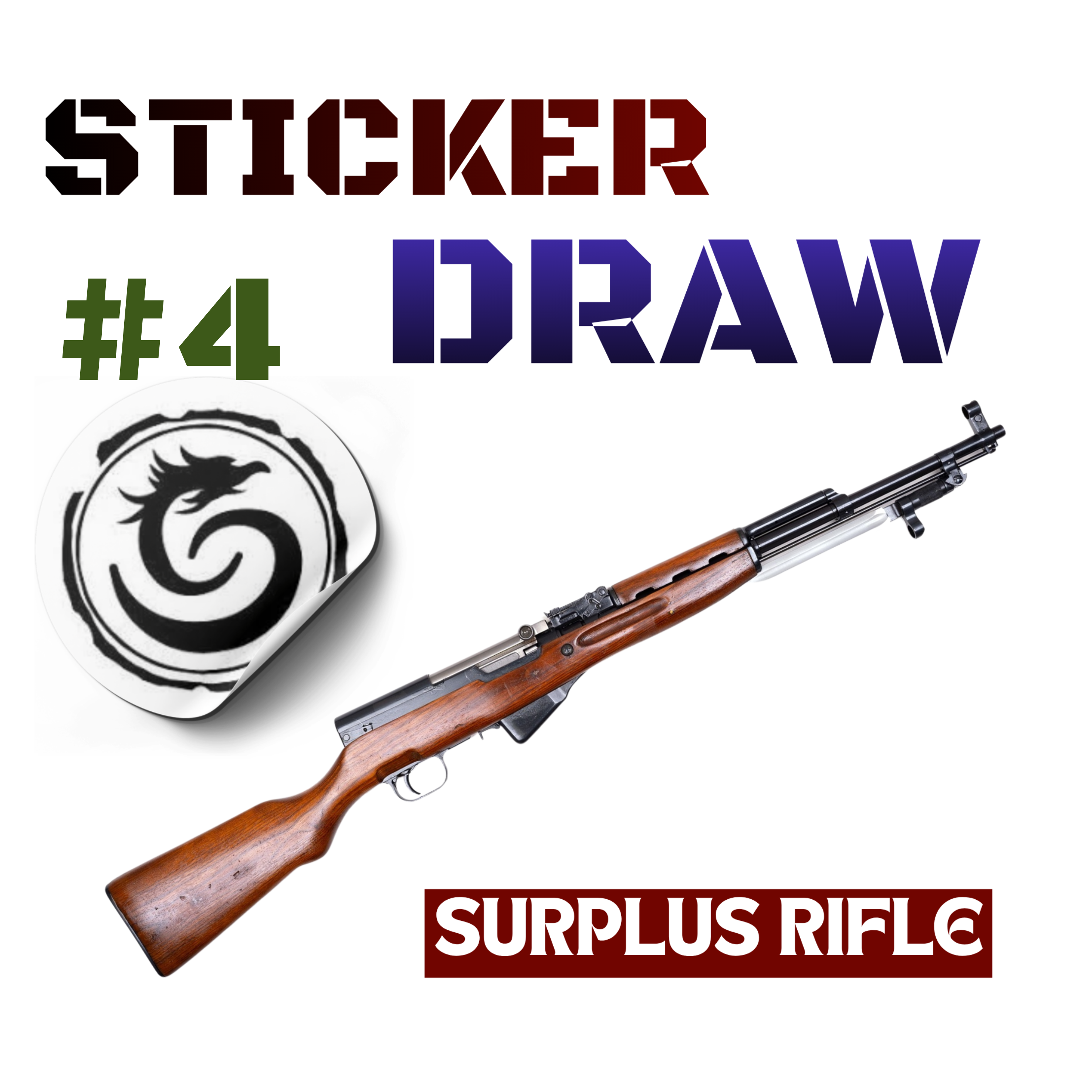 Sticker Draw, [the 4th One] Chinese SKS Type 56 五六半 7.62×39 Military Surplus Rifle- Blade Bayonet SKSCH-Blade-rifle — Go Tenda