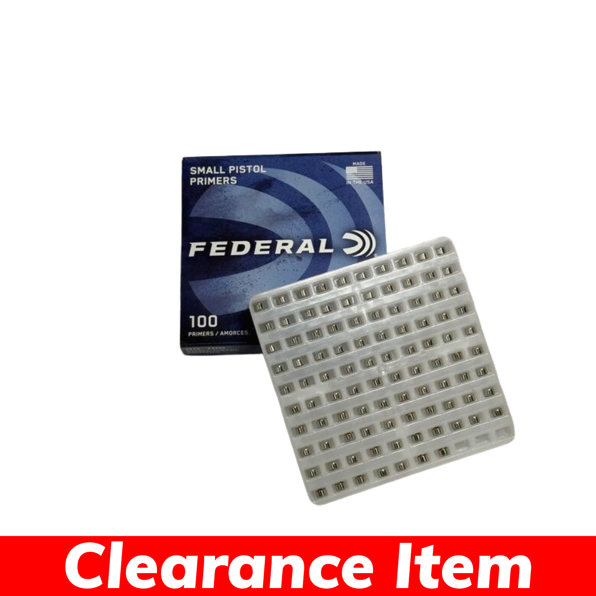 Federal Small Pistol Primers, No. 100, Box of 97 ** Clearance
