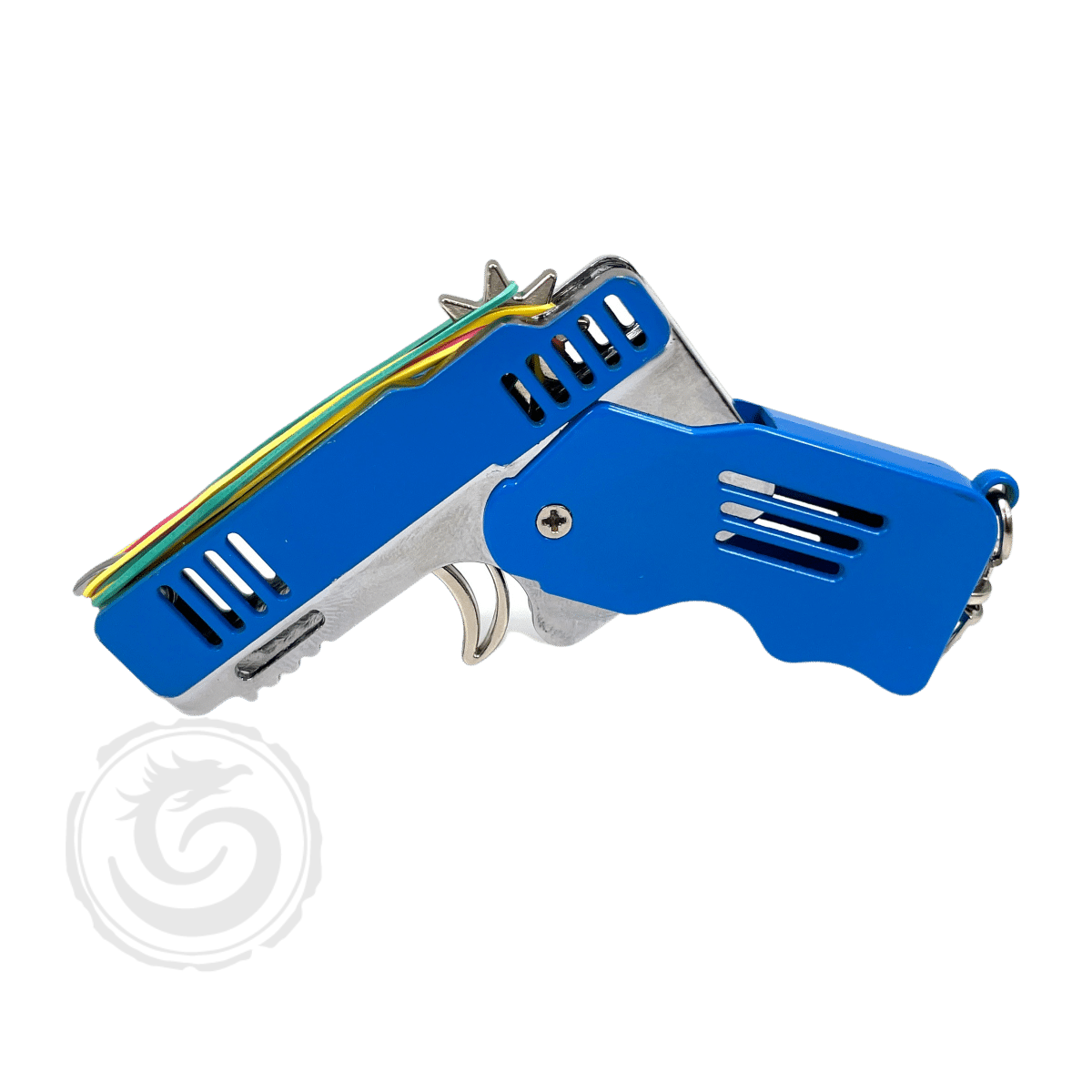 Ravenwood Rubber Band Gun Key Chain w/ Target Blue