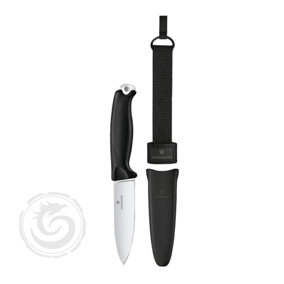 Victorinox Venture Drop Point Fixed Blade Knife Black