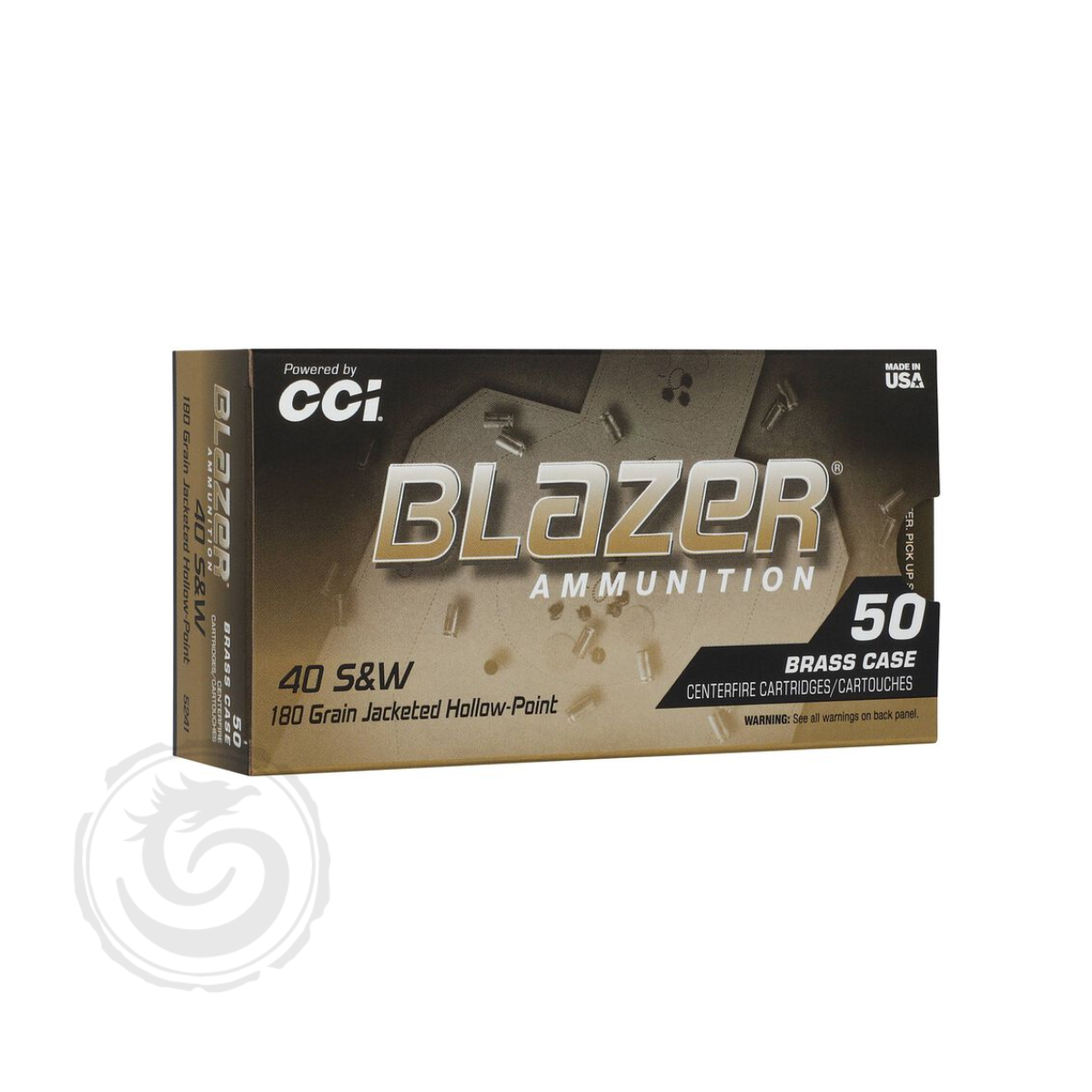 CCI Blazer Brass 40 S&W 180 Gr JHP Box of 50