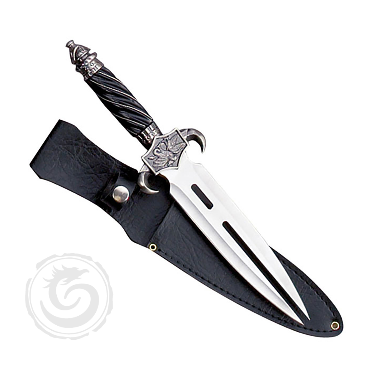 BladesUSA The Dragon Claw Dagger 12.5″ Silver 2 Point Wasp Blade