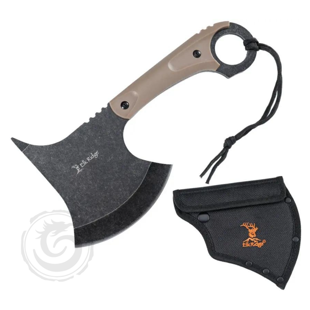 Elk Ridge 10.5″ Full Tang Axe Brown Nylon Handle
