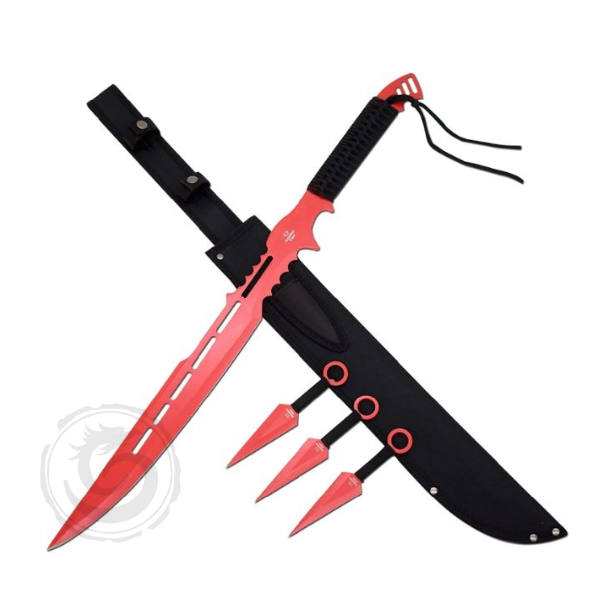 Snake Eye Ninja Sword With Throwing Knife Set