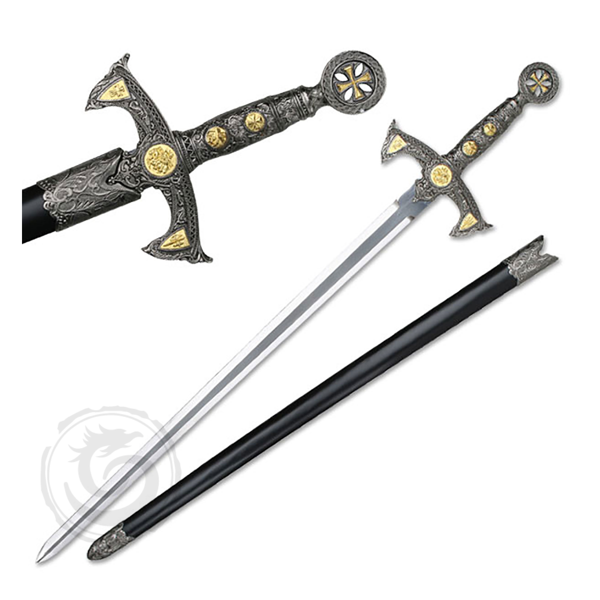 BladesUSA Knight’s Templar Sword with Scabbard