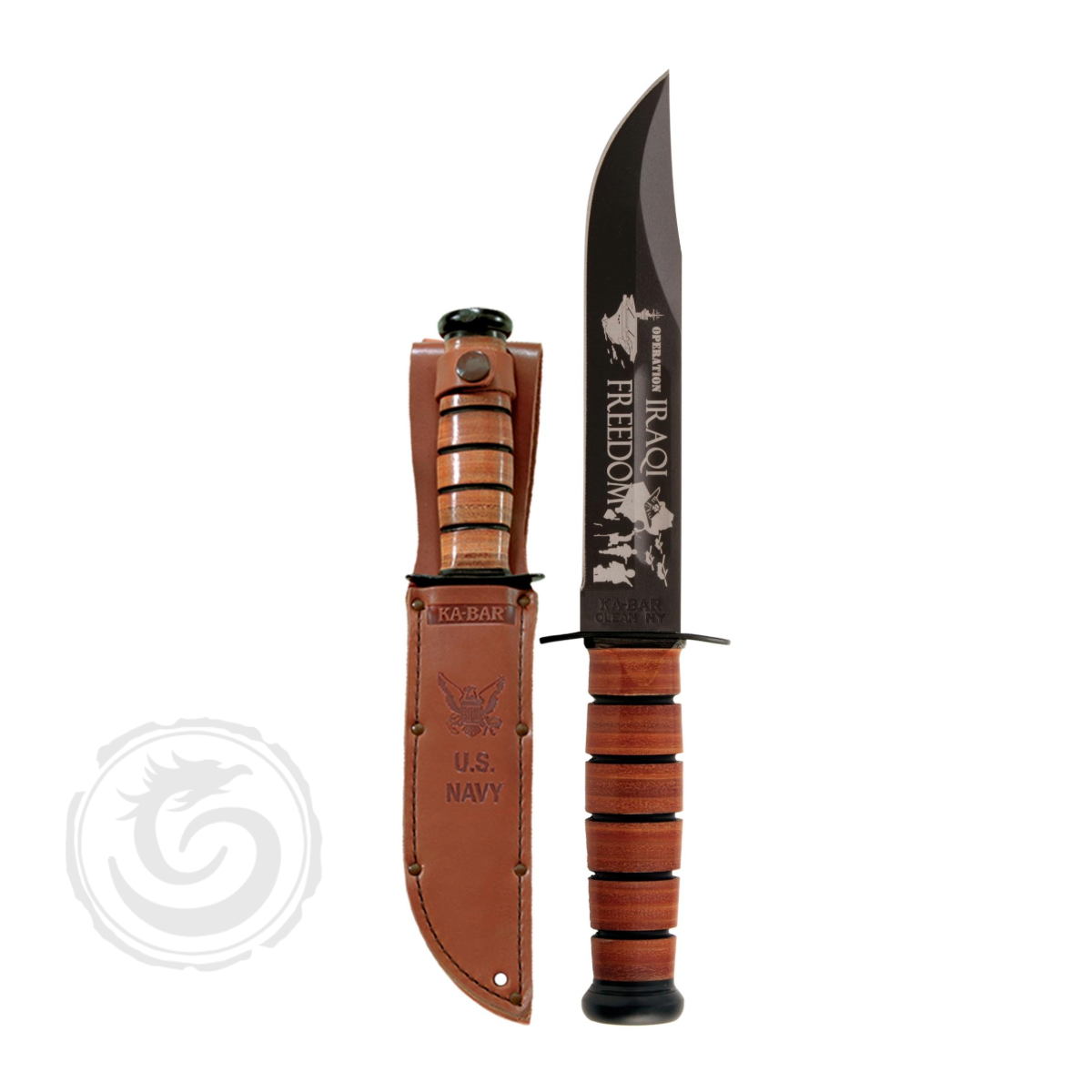 KA-BAR Operation Iraqi Freedom USN Fixed Blade Knife
