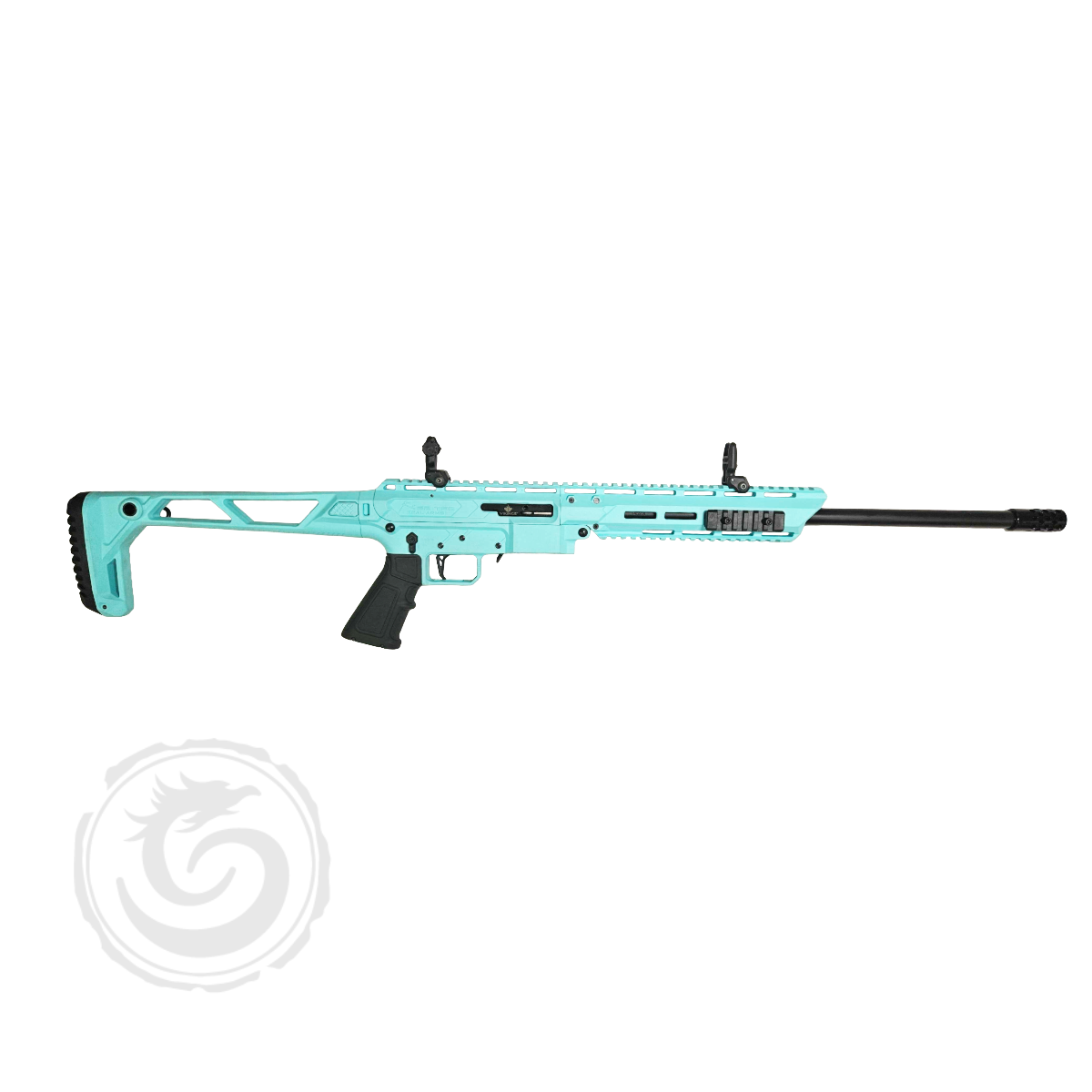 Kral Arms KR22 Tactical Semi-Auto Rifle 22 LR 18.5″ Barrel – Tiffany Blue
