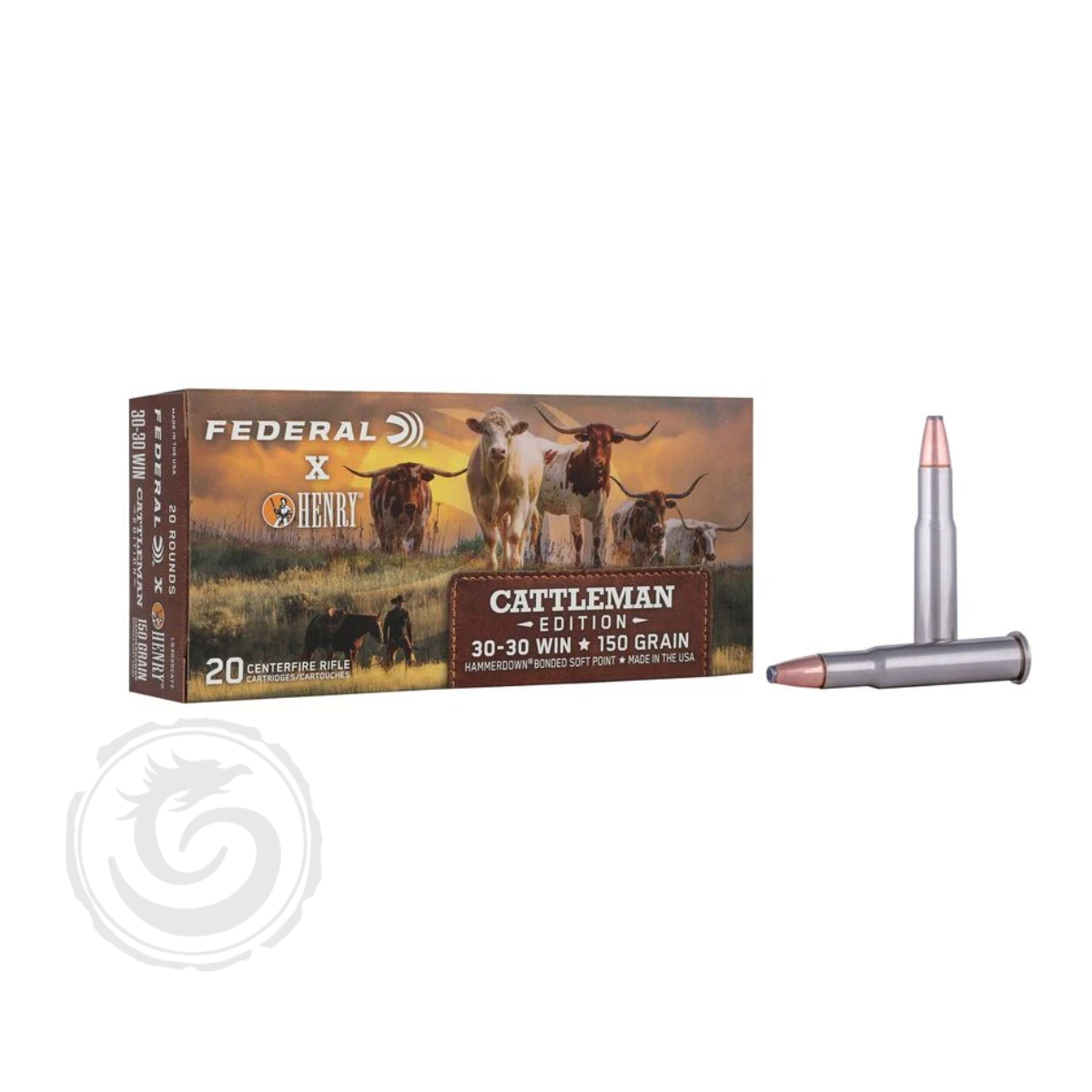 Federal Henry Cattleman Edition 30-30 Win 150 Gr Bonded SP Box of 20