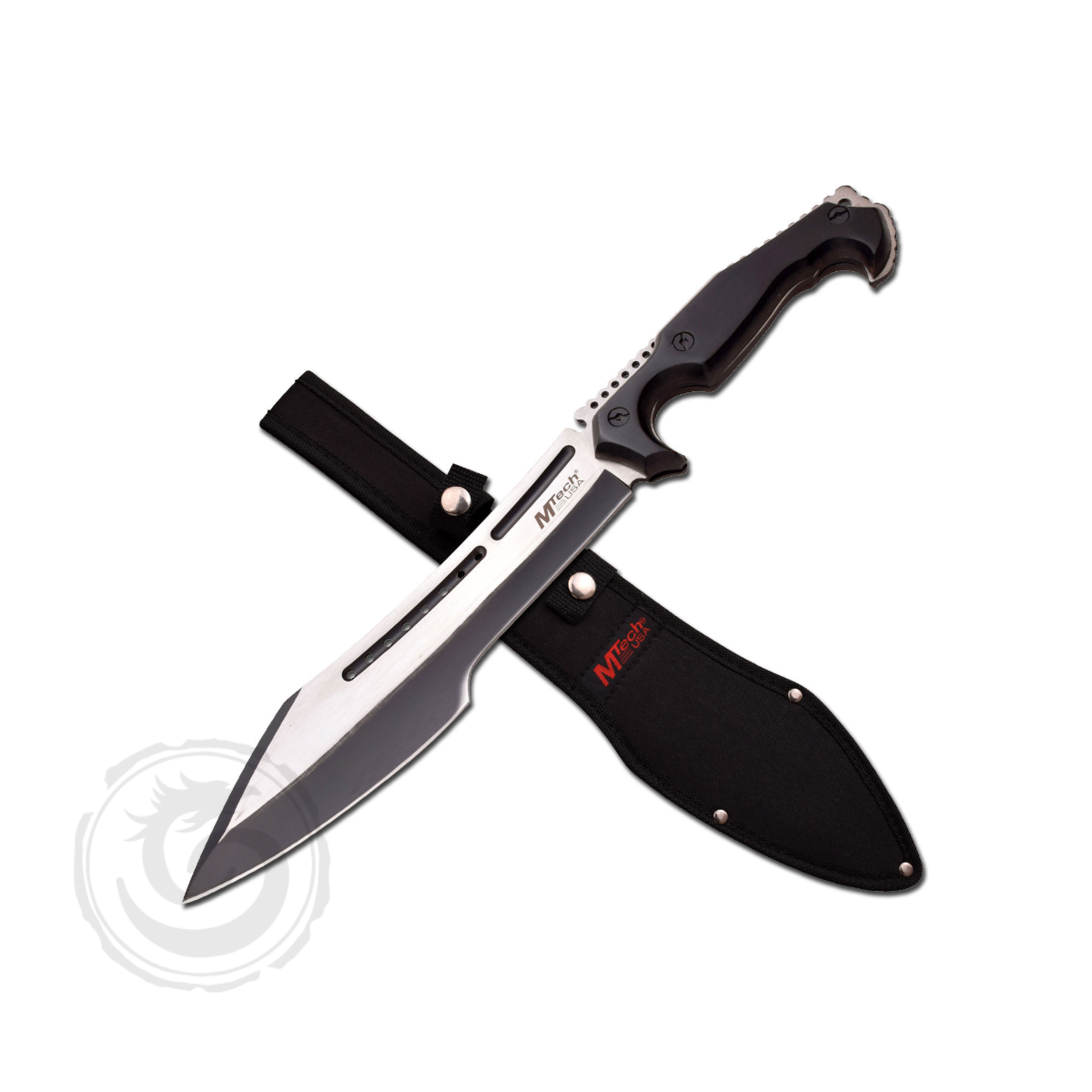 MTech Black 16″ Overall Length Fixed Blade Machete Knife