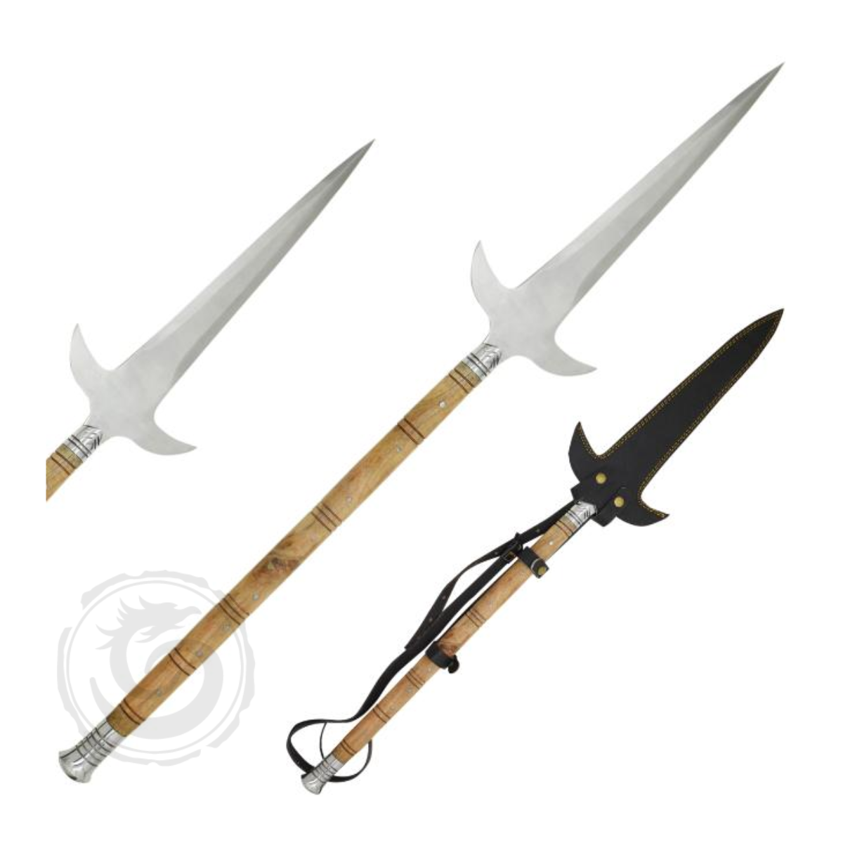 Medieval Warrior – Winged Viking Spear With Sheath