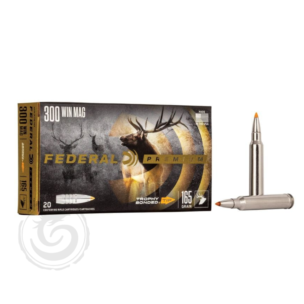 Federal Premium 300 Win Mag 165 Gr Trophy Bonded Tip Box of 20