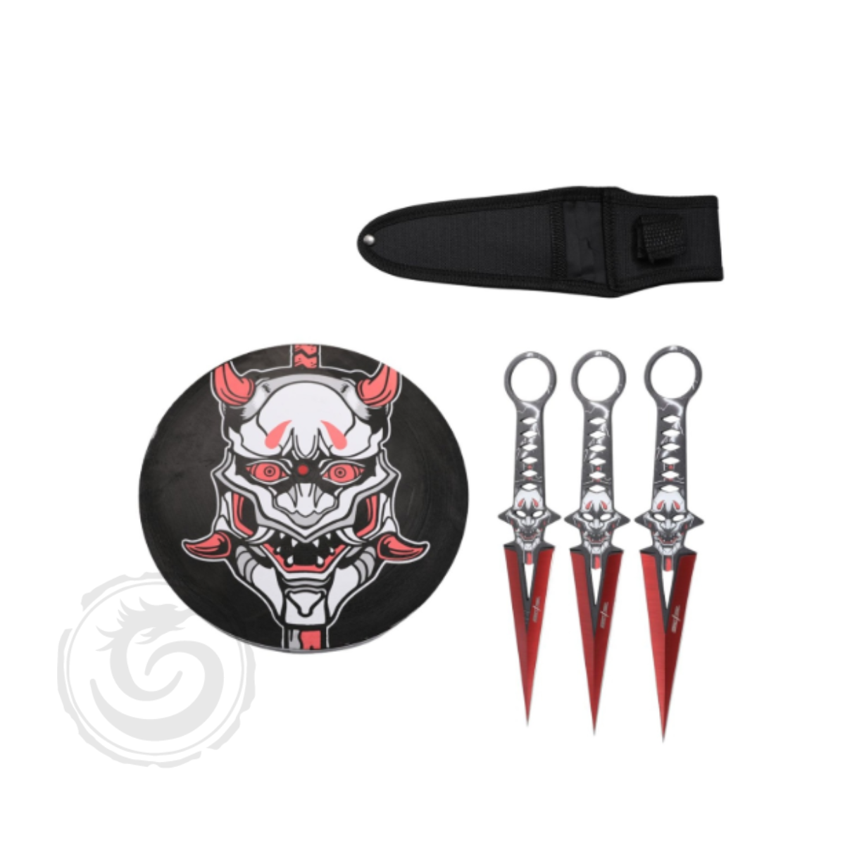Perfect Point Throwing Knives Red Clown Handle Set of 3