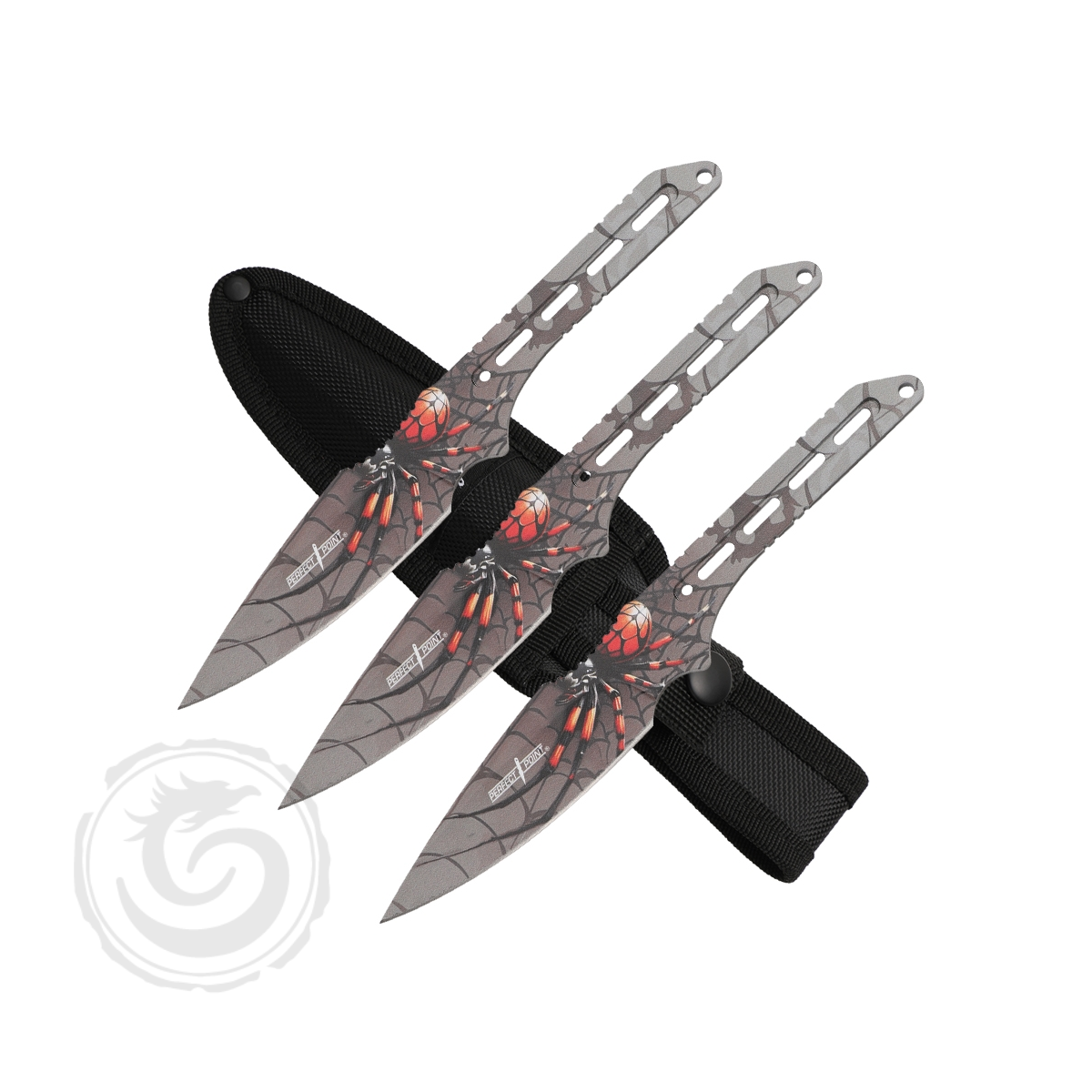 Perfect Point Throwing Knives Set Red Spider Set of 3