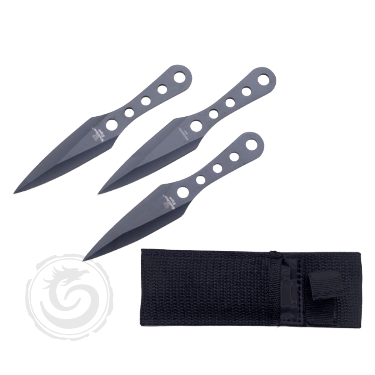 Snake Eye 3-Piece 6″ Black Stainless Steel Throwing Knives