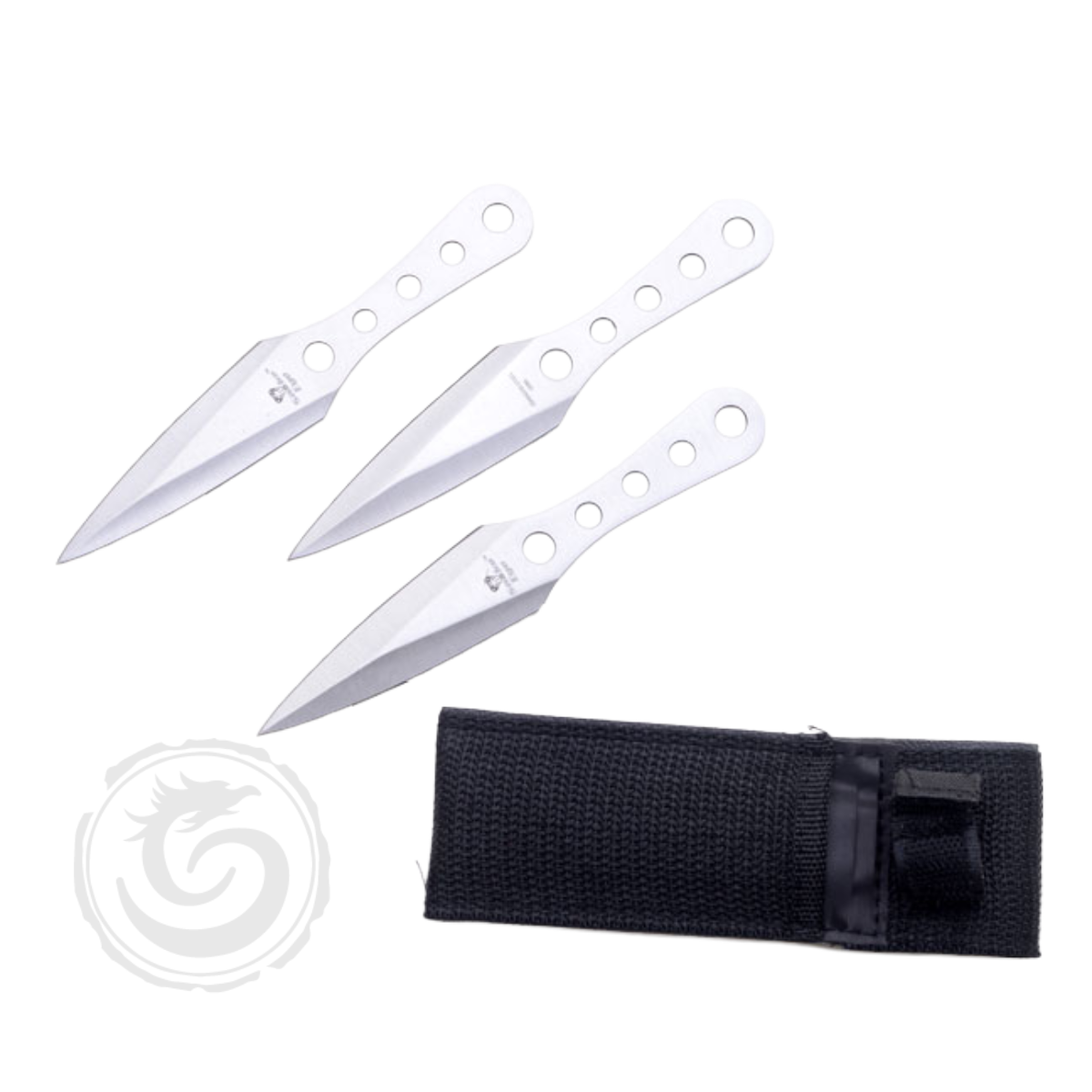 Snake Eye 3-Piece 6″ Silver Stainless Steel Throwing Knives