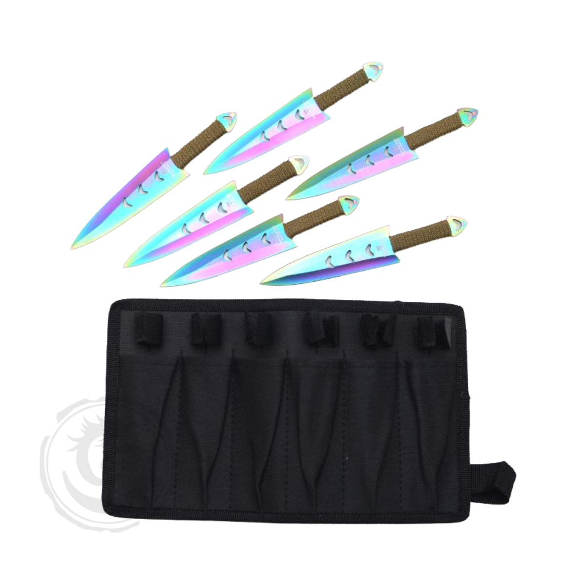 Snake Eye Rainbow Throwing Knife Set of 6