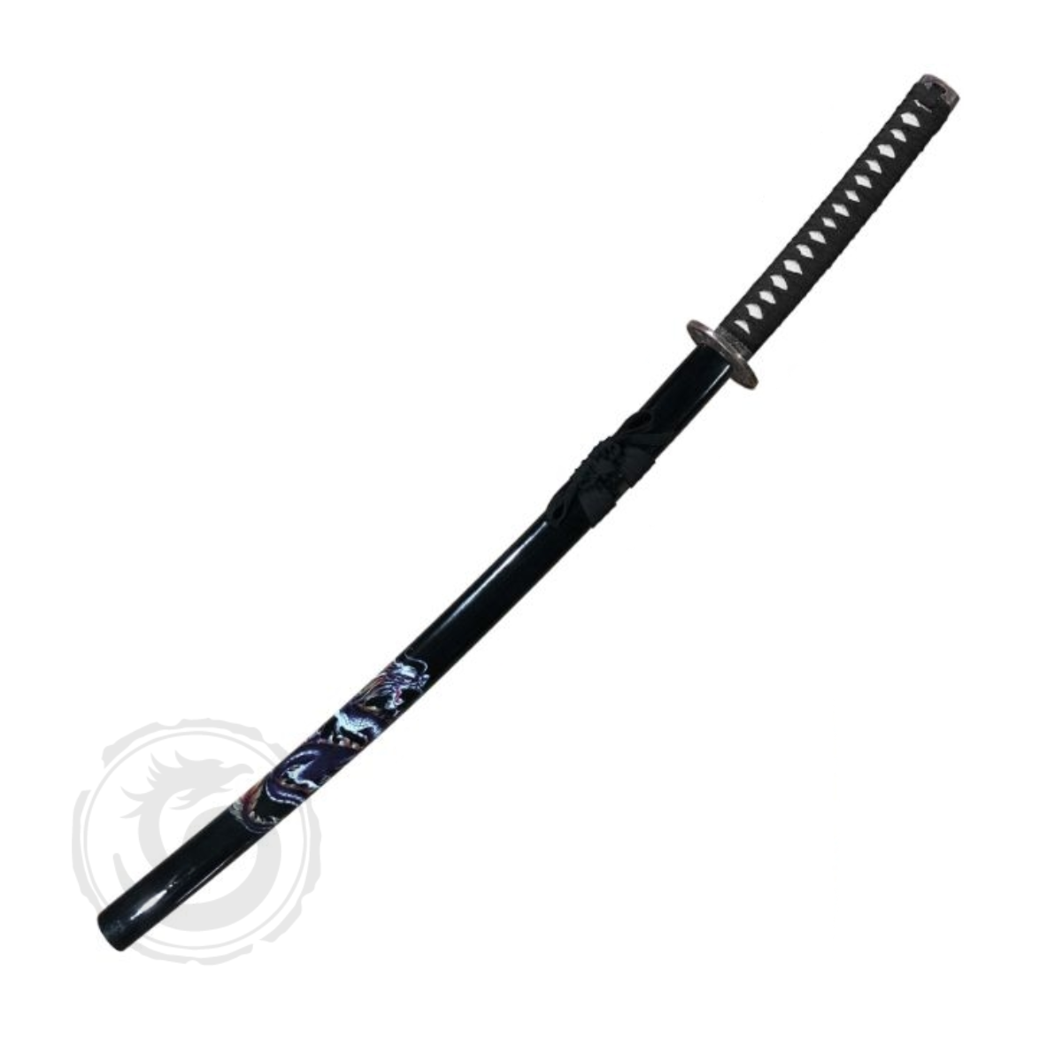 Snake Eye Black and Blue Dragon Samurai Sword