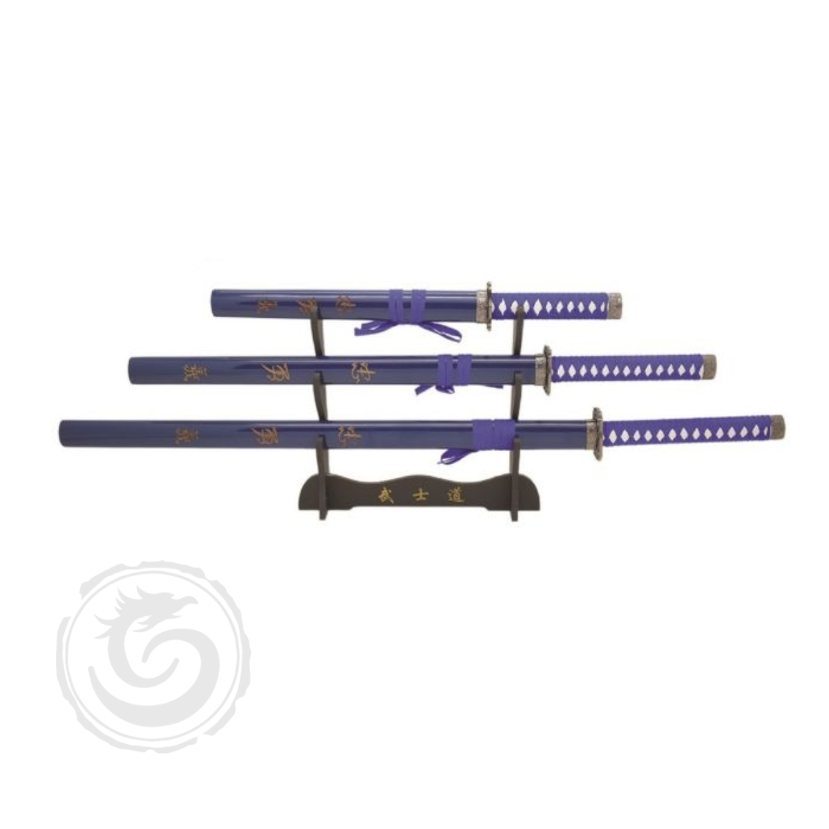Snake Eye Dragon Samurai Sword Set of 3