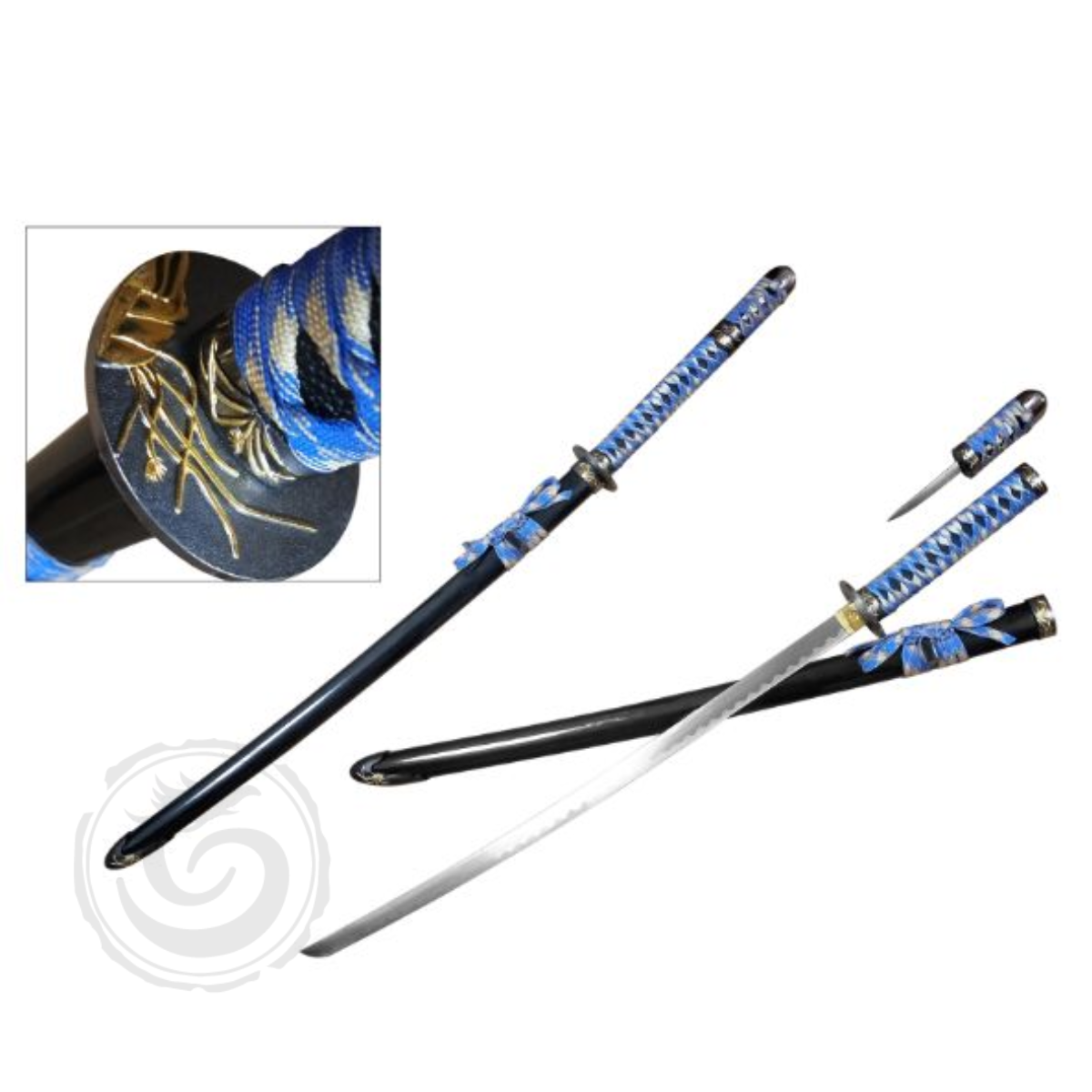Snake Eye Warrior Classic Samurai Katana Blue